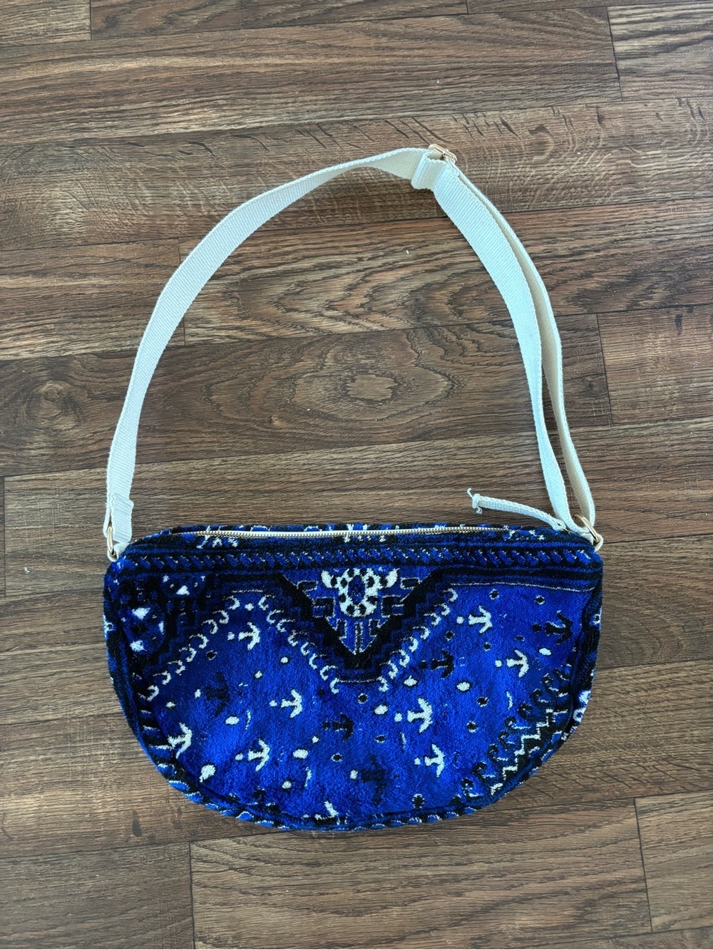 Anthropologie Marrakech LALLA ANGLET CARPET BLEU ROYAL BAG / R A R E